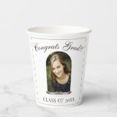 Boho Feather Lijst foto afstudeerfeest Papieren Bekers (Achterkant)