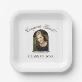 Boho Feather Lijst foto afstudeerfeest Papieren Bordje (Voorkant)