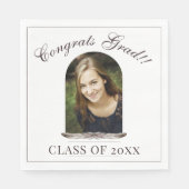 Boho Feather Lijst foto afstudeerfeest Servet (Voorkant)