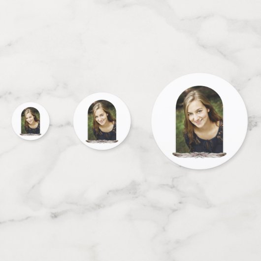 Boho Feather Lijst Foto Afstuderen Confetti (Voorkanten)