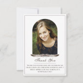 Boho Feather Lijst Foto Afstuderen Dank u Bedankkaart (Voorkant)