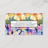 Boho Feather | Palmgeometrisch Visitekaartje (Achterkant)