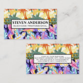 Boho Feather | Palmgeometrisch Visitekaartje (Voorkant / Achterkant)