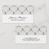 Boho Feather Pattern | Dot Pattern Visitekaartje (Voorkant / Achterkant)