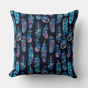 Boho Feather Pattern Kussen