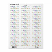 Boho Feather Pattern Rainbow Waterverf Return Etiket (Full Sheet)