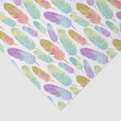Boho Feather Pattern Waterverf Rainbow Tissuepapier (Detail)