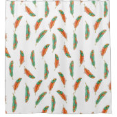 Boho Feather Shower Curtain Douchegordijn (Voorkant)