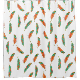 Boho Feather Shower Curtain Douchegordijn