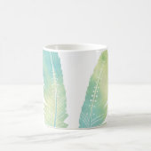 Boho Feather Waterverf Green en Blue Koffiemok (Center)