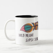 Boho Feather Wild Heart Gypsy Soul Mok (Links)