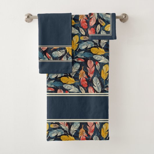 Boho Feathered Quiet Mind Bad Handdoek (Insitu)