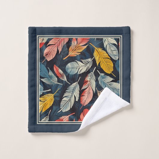 Boho Feathered Quiet Mind Bad Handdoek (Wasdoekje)