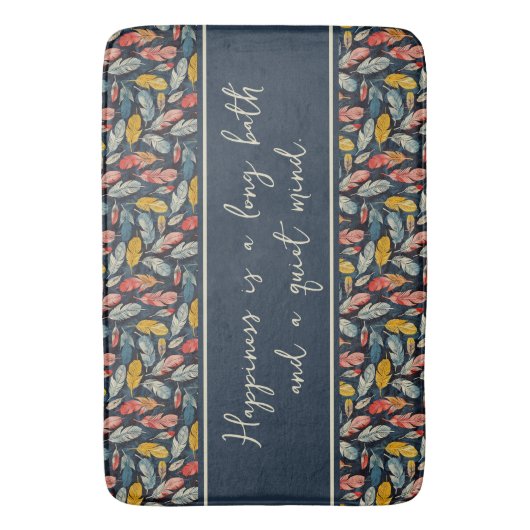 Boho Feathered Quiet Mind Badmat (Voorkant Verticaal)