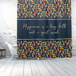 Boho Feathered Quiet Mind Douche Gordijn
