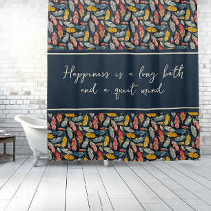 Boho Feathered Quiet Mind Douche Gordijn