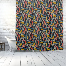 Boho Feathered Whimsy Douchegordijn