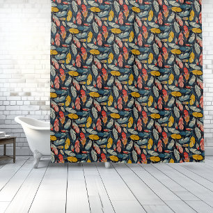 Boho Feathered Whimsy Douchegordijn