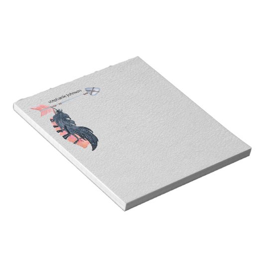 Boho Feathers and Arrow Personalized Notitieblok (Schuin)