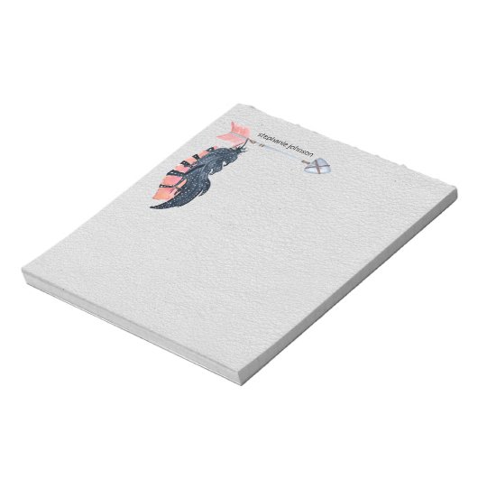Boho Feathers and Arrow Personalized Notitieblok (Linkerzijde)