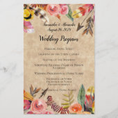 Boho Feathers Arrows Flowers Rustic Wedding (Voorkant)