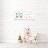 Boho Feathers Arrows Meisje Baby shower Banners (Insitu)