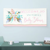 Boho Feathers Arrows Meisje Baby shower Banners (Beurs)