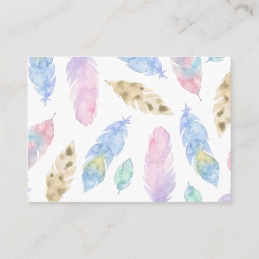 Boho Feathers Books voor Baby Insert Informatiekaartje (Achterkant)