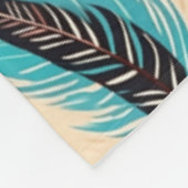 Boho Feathers Fleece Deken (Hoek)