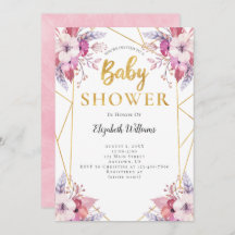 Boho Feathers Flowers Geometric Lijst Baby shower