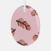 Boho Feathers: Herhaal. Glas Ornament (Voorkant links)