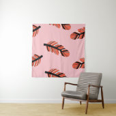 Boho Feathers: Herhaal. Wandkleed (In situ)