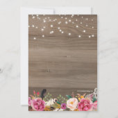 Boho Feathers & Lace Rustic Bridal of Baby shower Kaart (Achterkant)