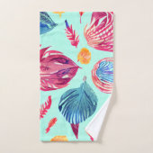Boho Feathers Pattern Bad Handdoek (Handdoek)
