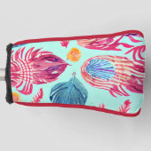 Boho Feathers Pattern Golfheadcover (Voorkant)