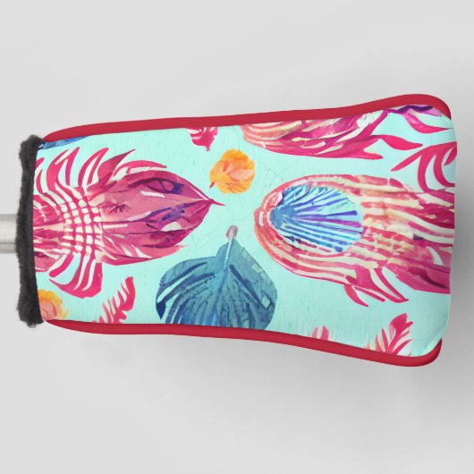 Boho Feathers Pattern Golfheadcover (Voorkant)