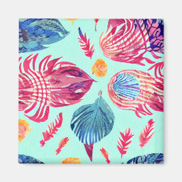 Boho Feathers Pattern Magneet