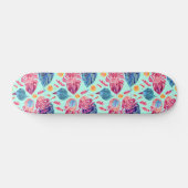 Boho Feathers Pattern Persoonlijk Skateboard (Horizontaal)
