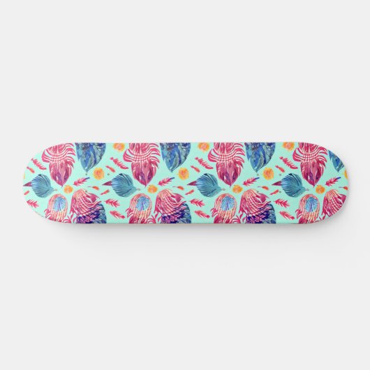 Boho Feathers Pattern Persoonlijk Skateboard (Horizontaal)