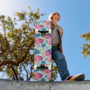 Boho Feathers Pattern Persoonlijk Skateboard