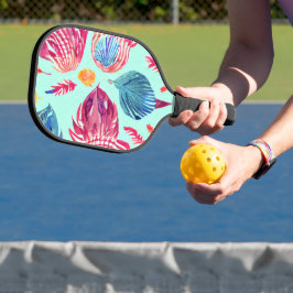 Boho Feathers Pattern Pickleball Paddle