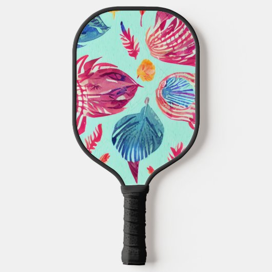 Boho Feathers Pattern Pickleball Paddle (Achterkant)