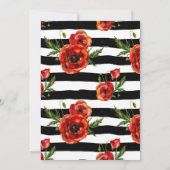 Boho Feathers Poppy Floral Herfst Baby shower Kaart (Achterkant)