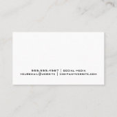 Boho Feathers | Roze marmer Visitekaartje (Achterkant)