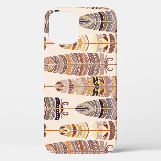 Boho Feathers: Tribaal Naadloos Patroon Case-Mate iPhone Case (Achterkant)