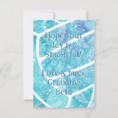 Boho Feathers Turquoise volleybal Verjaardag Kaart (Achterkant)