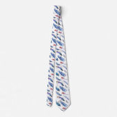 Boho Feathers Waterverf Pattern Stropdas (Achterkant)