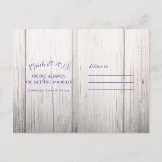 Boho Feathers Wreath & String Lights Save the Date Aankondigingskaart (Achterkant)