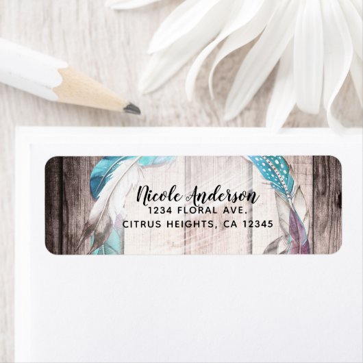 Boho Feathers Wreath & String Lights Vrijgezellenf Etiket (Insitu)