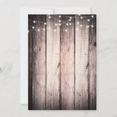 Boho Feathers Wreath & String Lights Vrijgezellenf Kaart (Achterkant)